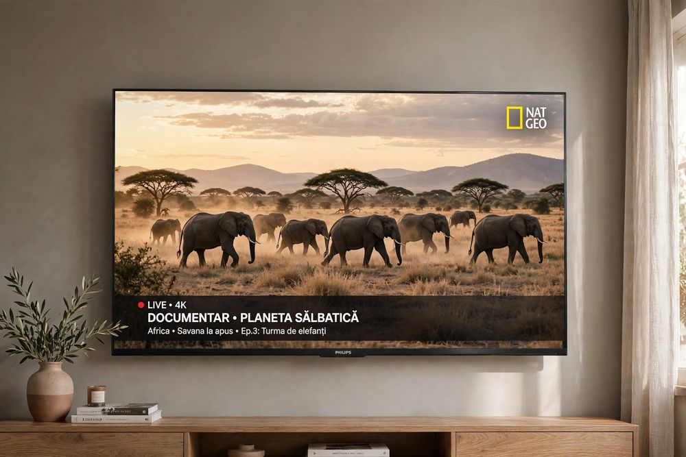 Philips 165 Cm SMART 4K UHD. 65pus6121. Am și Alte Mărimi Mărci Disponibile.