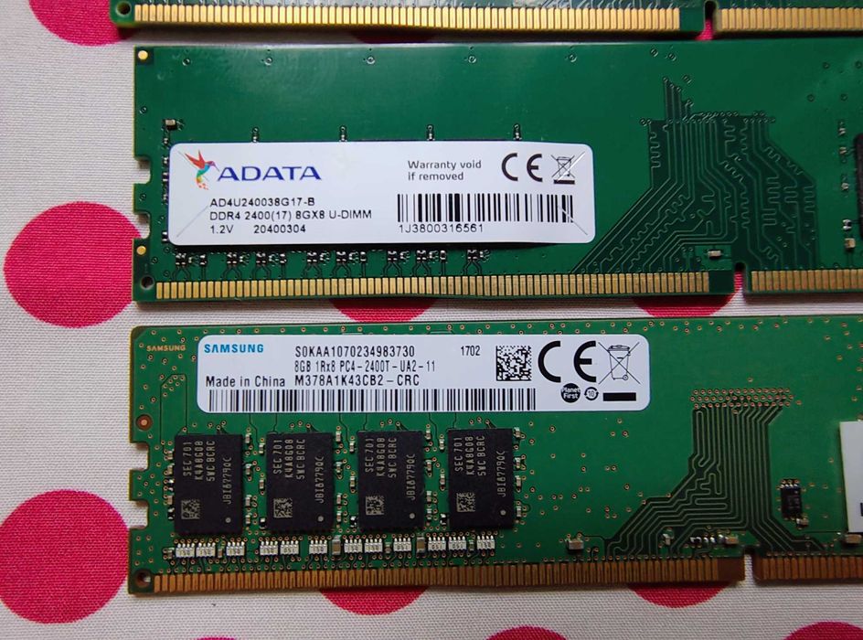 Memorie Ram Samsung, Adata 8 Gb DDR 4 2400 Desktop.