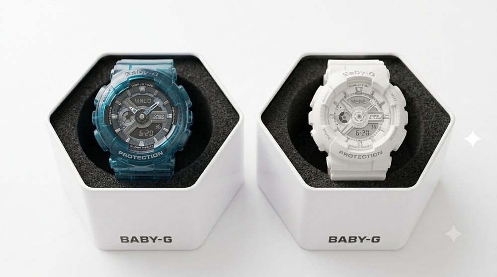 Ретро часовници дамски японски като нови Casio Baby-G BA-110