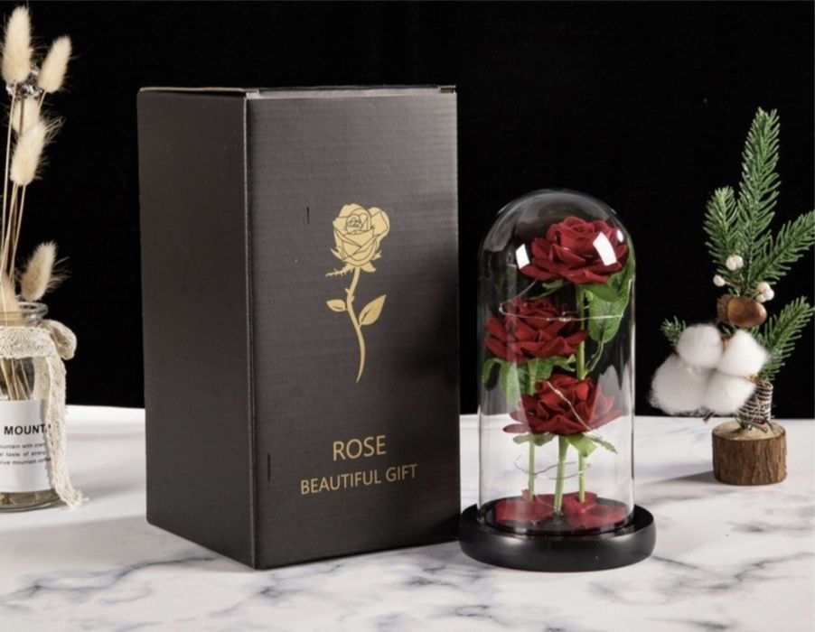 Роза в колбе разного цвета