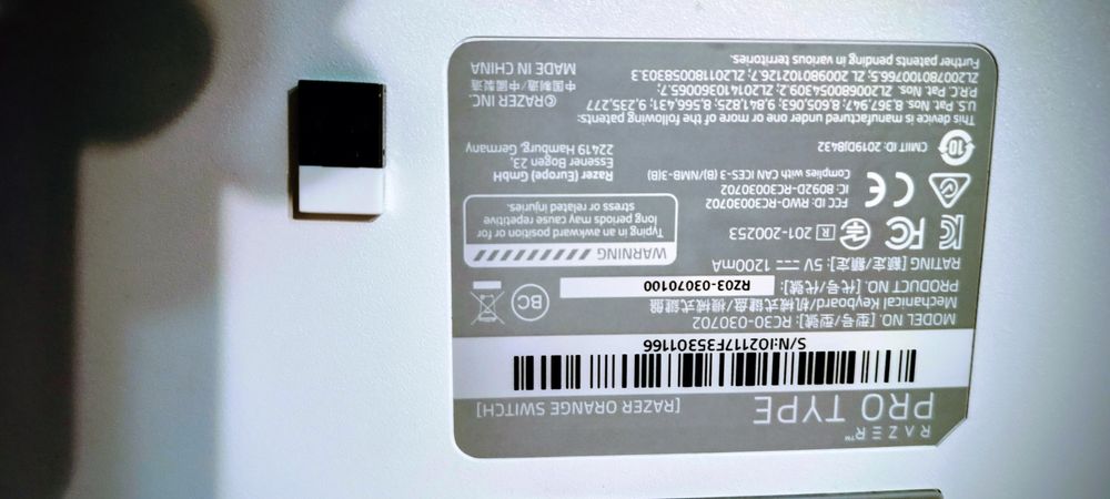 Tastatura RAZER Pro Type Defectă