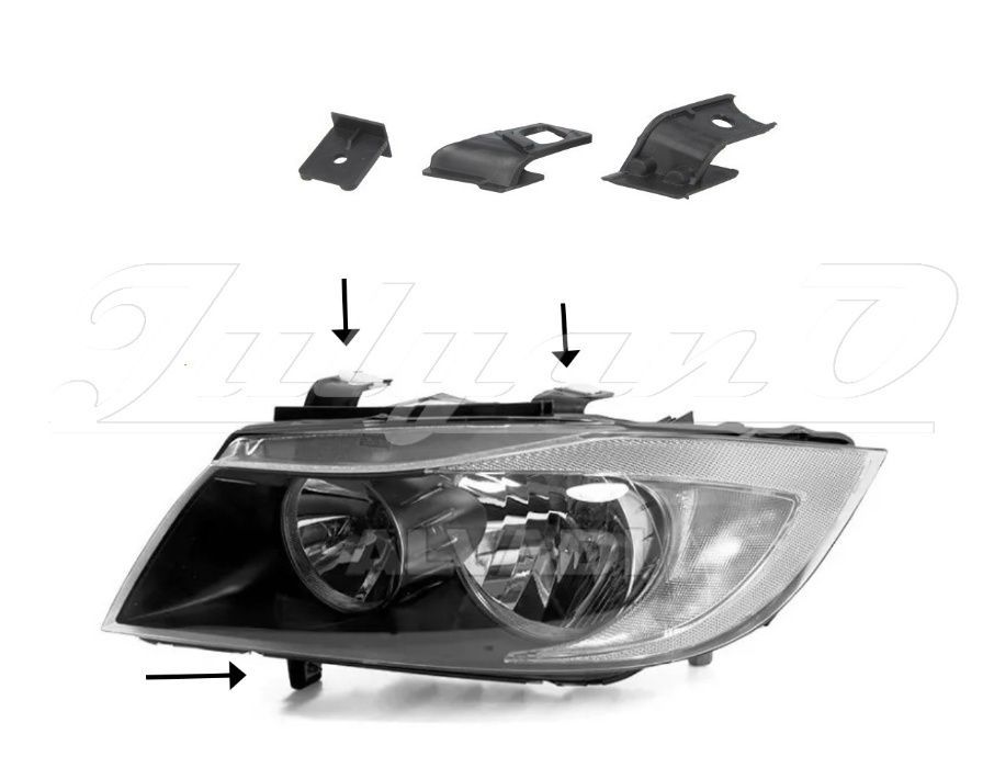 Щипки к-т за фар за BMW 3-ser E90 E91