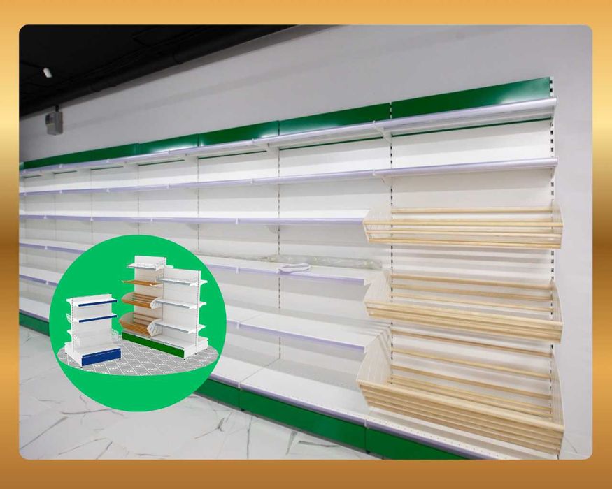 Мetall stellajlar, savdo tokcha, стеллаж для магазина