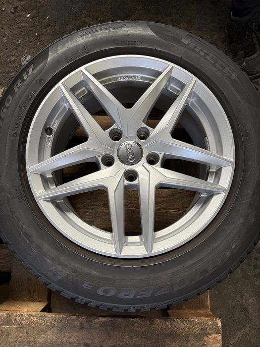 Jante aluminiu Audi A6 cu anvelope iarna Pirelli 225/60 R17