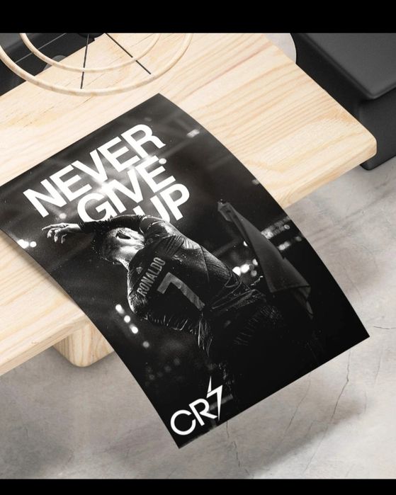 Poster Ronaldo A4 Never Give Ip