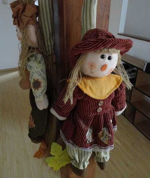 Pereche de papusi handmade din materiale ecologice 88 cm