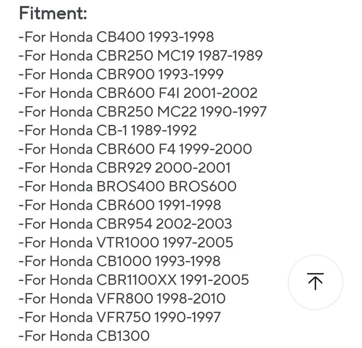 Задни степенки за Honda F4 CBR 954 VFR