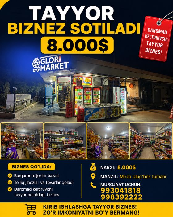 Продается готовый бизнес срочно
