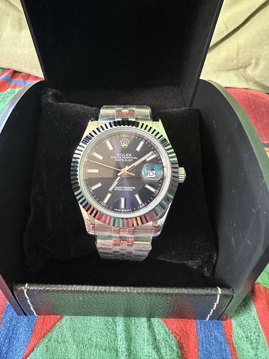 Rolex datejust 41 mm син цифербалат