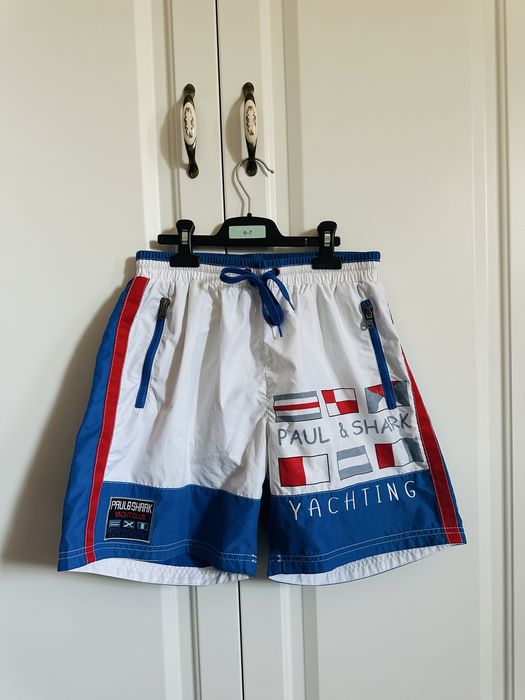 Pantaloni scurti / bermude , de la firma Paul & Shark , masura M / L , pentru barbati , ideali pentru plaja , originali , noi doar probati