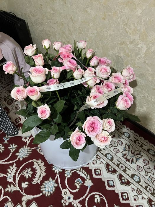 Цветы 51штук роза