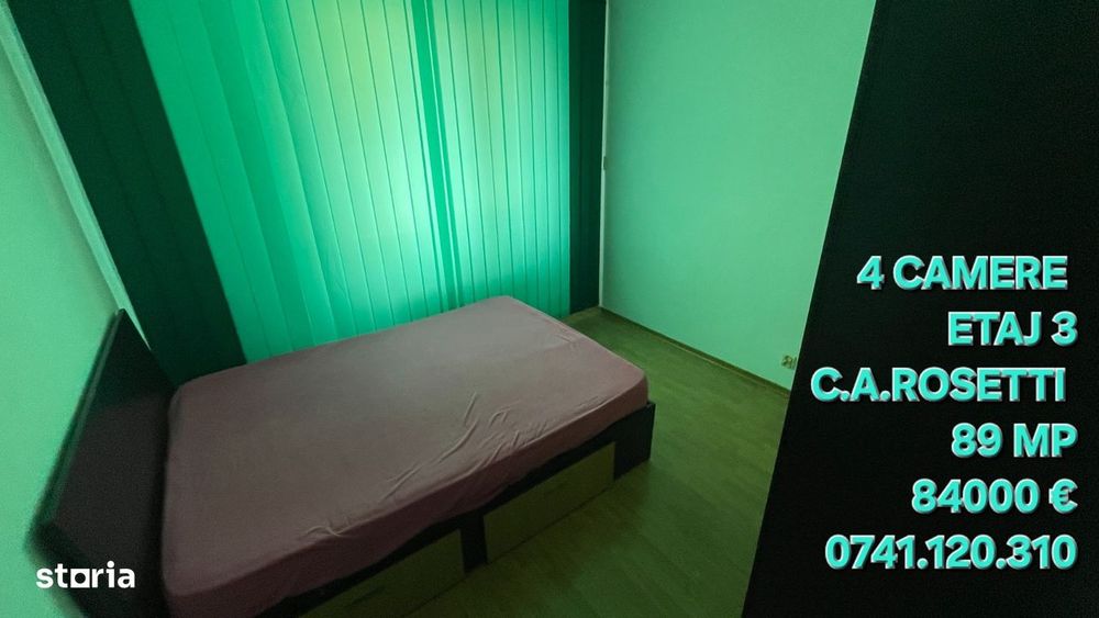 4 camere , etaj 3 ,C.A.Rosetti
