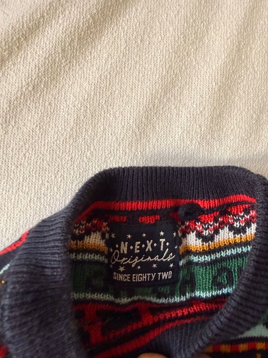 Бебешки коледен пуловер Next 9-12 мес