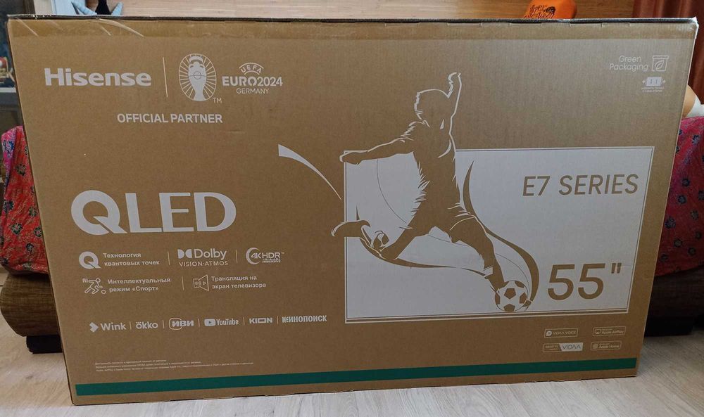 Телевизор Hisense 55E7Q QLED 4K Ultra HD rassrochka bor