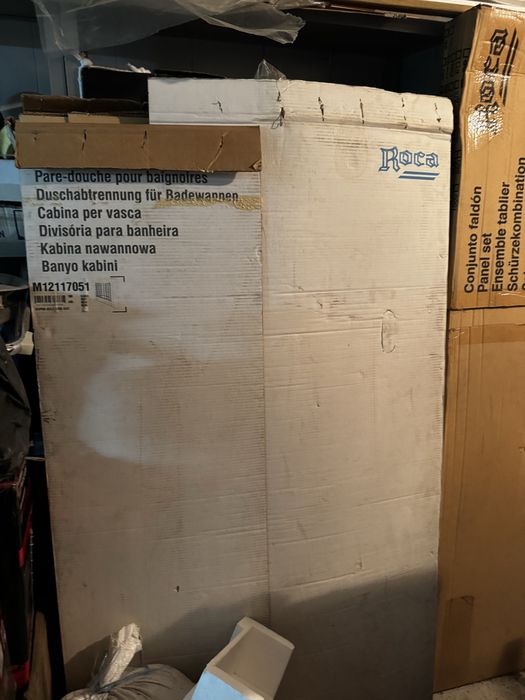 Чисто нова вана Рока с уникална стъклена преграда 170 см