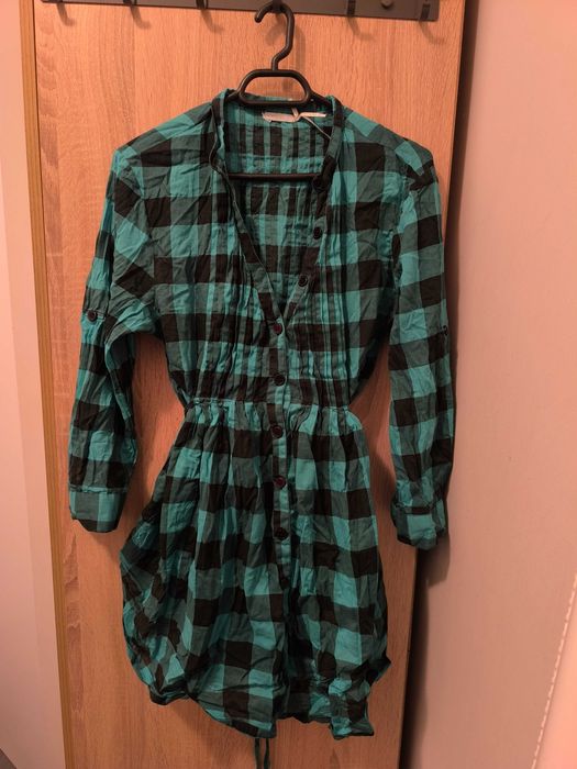 Дамски карирани дълги ризи