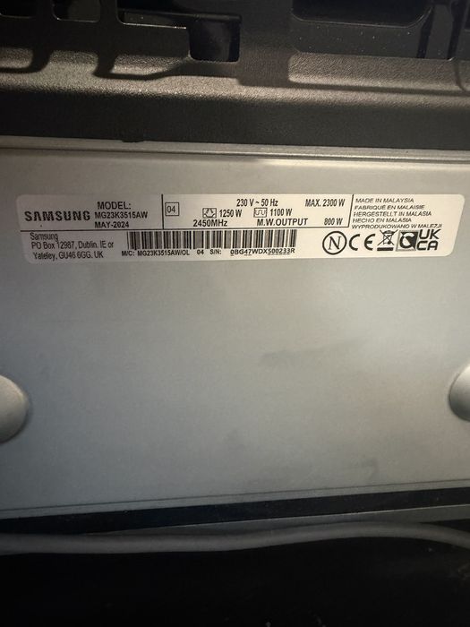 Микровълнова фурна SAMSUNG MG23K3515AW/OL