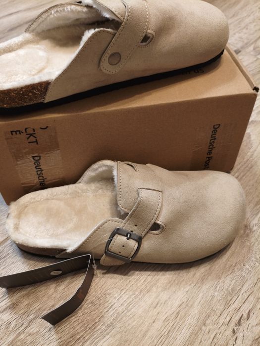 Clogs damă îmblăniți – confortabili moderni– culoare apricot – mărimea