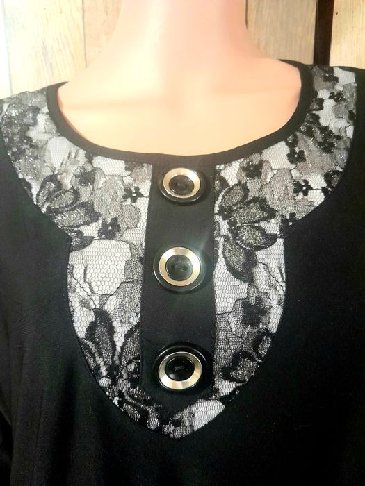 Черна официална блуза