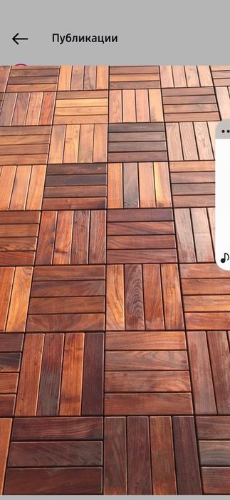 Садовый паркет из термокарагача.