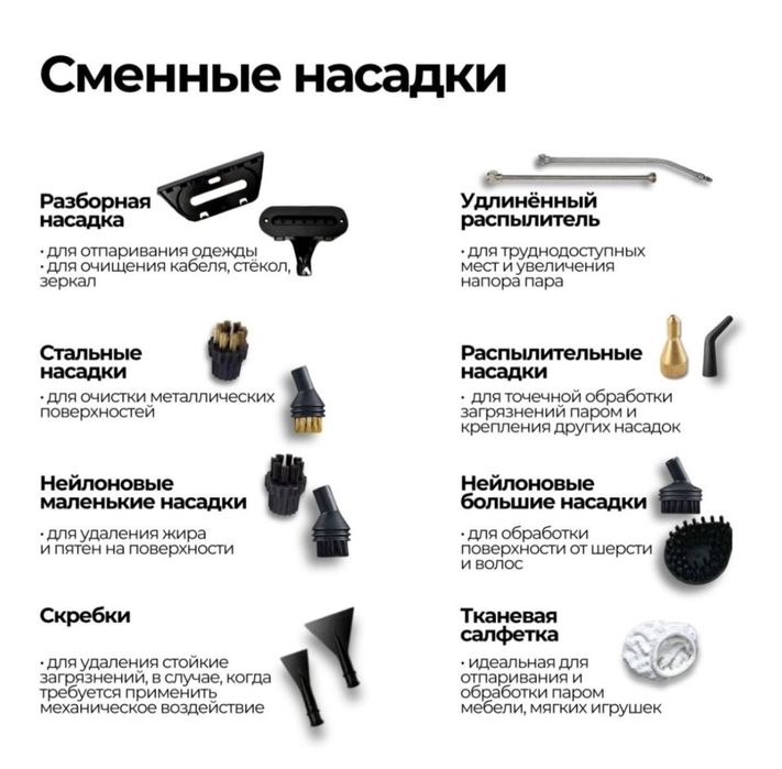 Пароочиститель белый