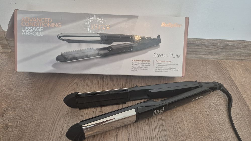 Placă de păr cu aburi 2 in 1 Steam Pure ST495E BaByliss