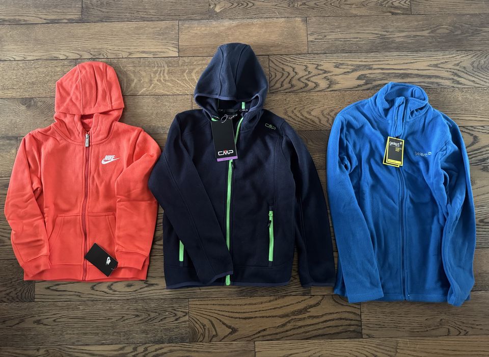 Суичъри, полари NIKE, CMP, НОВИ детски, 5-12 год.