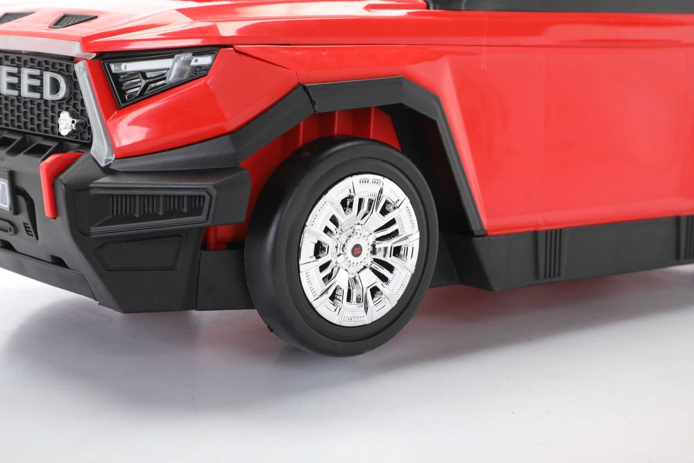 Valiza tip masinuta, Kinderauto SPEED, multifunctionala 2 in 1 #red
