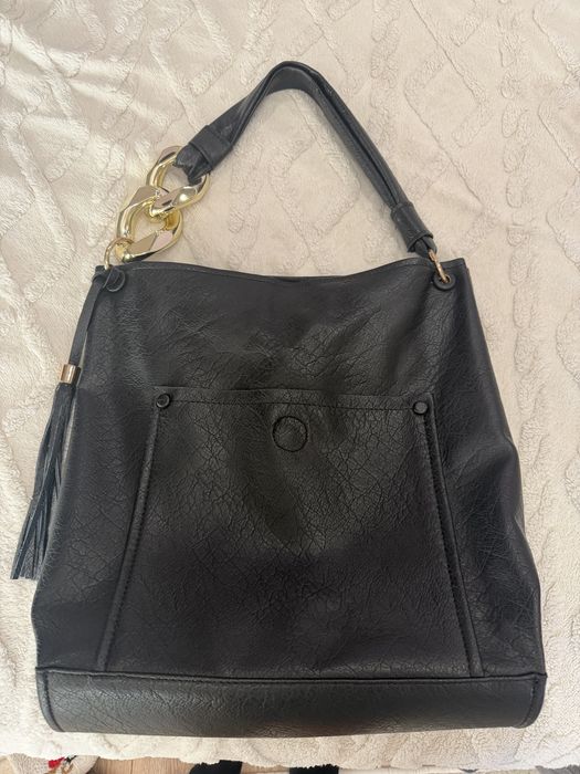 Еко черна зимна чанта