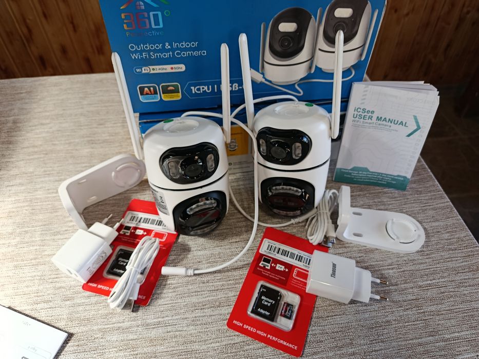 Wi-Fi Камера Двоен Обектив / Нощно Виждане / ICSEE / НОВА