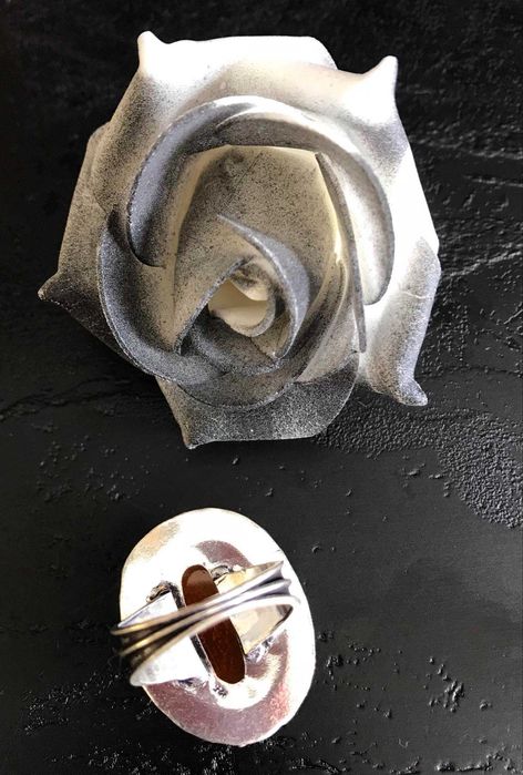 Inel Argint 925 cu Piatra Semipretioasa Carneol