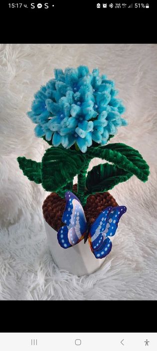 Ръчно плетени цветя