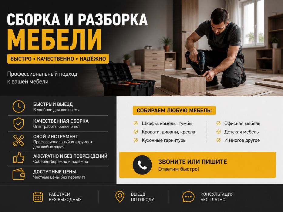 Сборка и разборка мебели