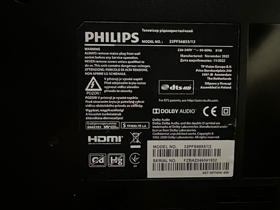 Televizor Philips SmartTv FULL HD LED TV