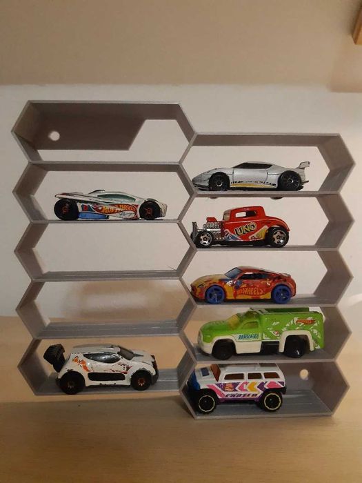 Raft Hexagonal Hot Wheels – Set limitat | 10 poziții / raft