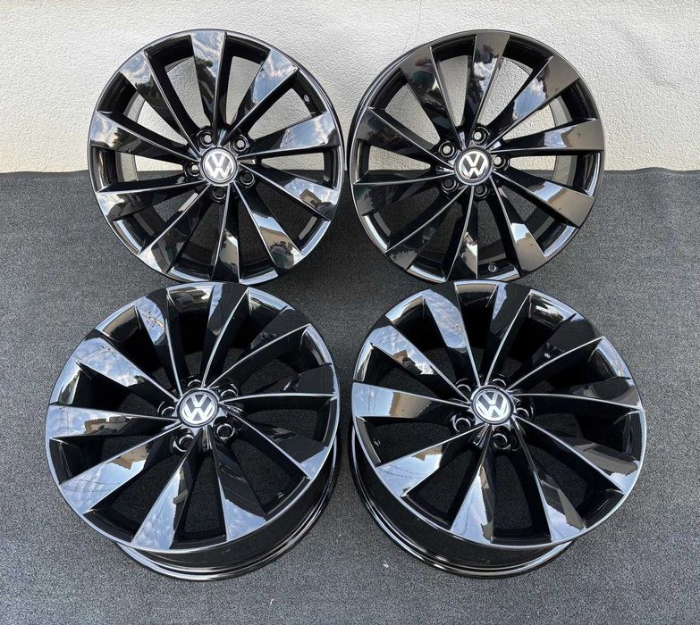 Jante r18 negru 5x112 originale vw skoda vag interlagos turbine passat cc arteon golf tiguan octavia superb seat