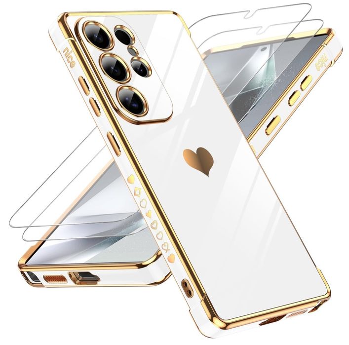 Husă Samsung Galaxy S25 Ultra, model cu inimioară + 2 folii