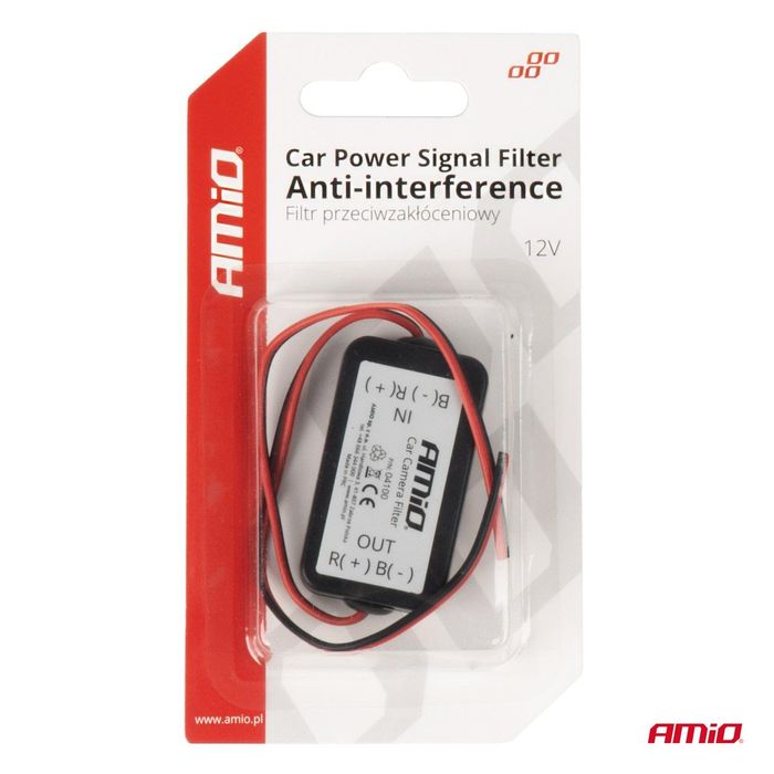 автомобилен филтър против смущения 12v amio-04100