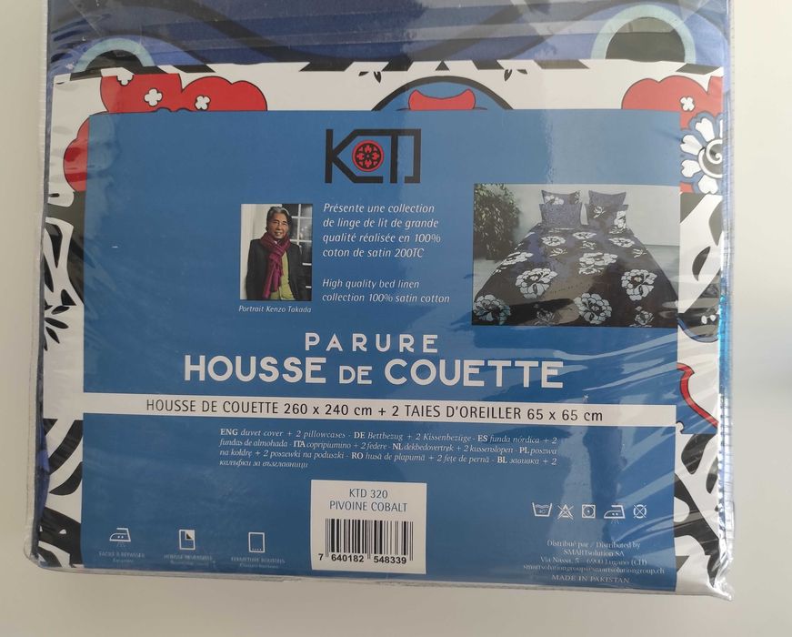 Set lenjerie de pat bumbac satinat Kenzo 260 x 240 cm