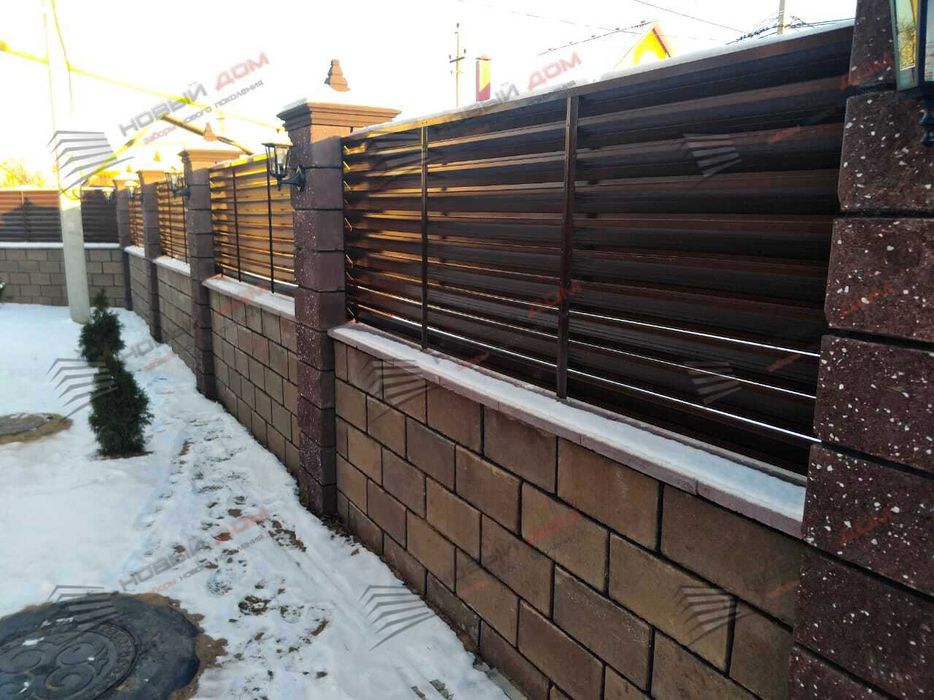 Забор жалюзи горизонтальный