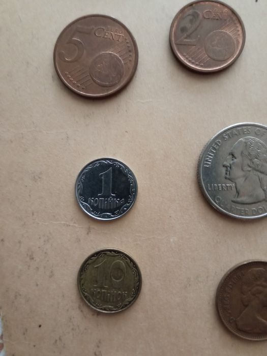 Монеты разных стран Европы , Азии , Америки