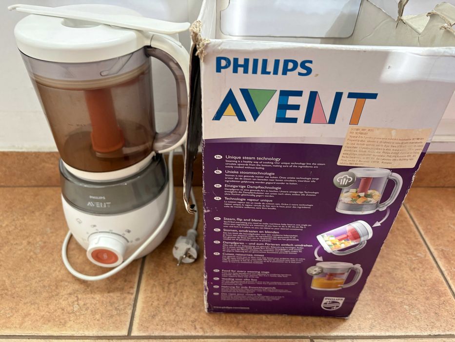 Aparat Philips AVENT 4in1 gatit aburi pentru bebelusi