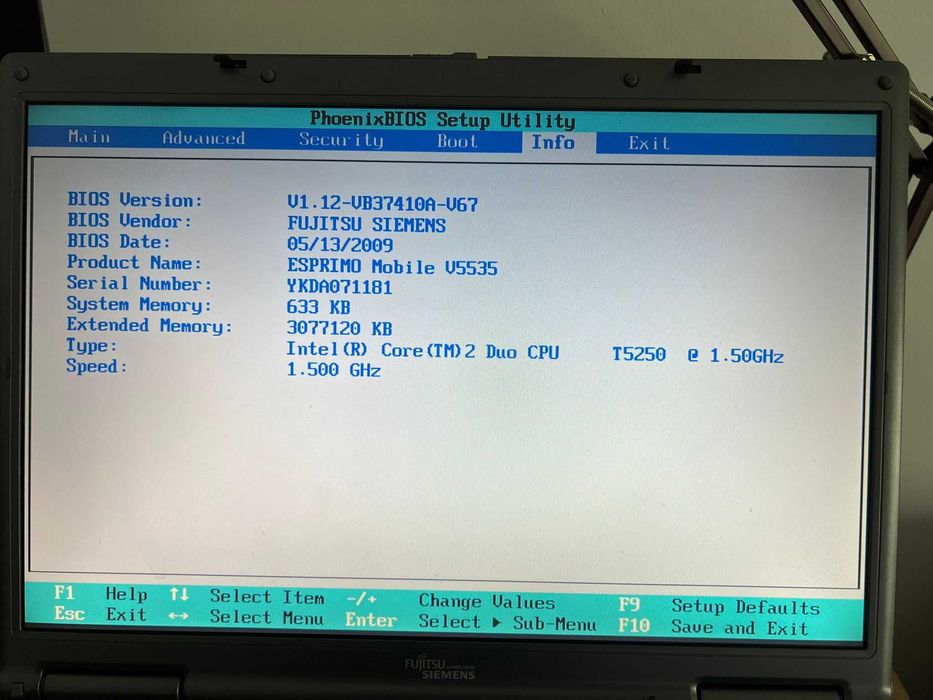 laptop fujitsu siemens esprimo mobile v5535 de colectie