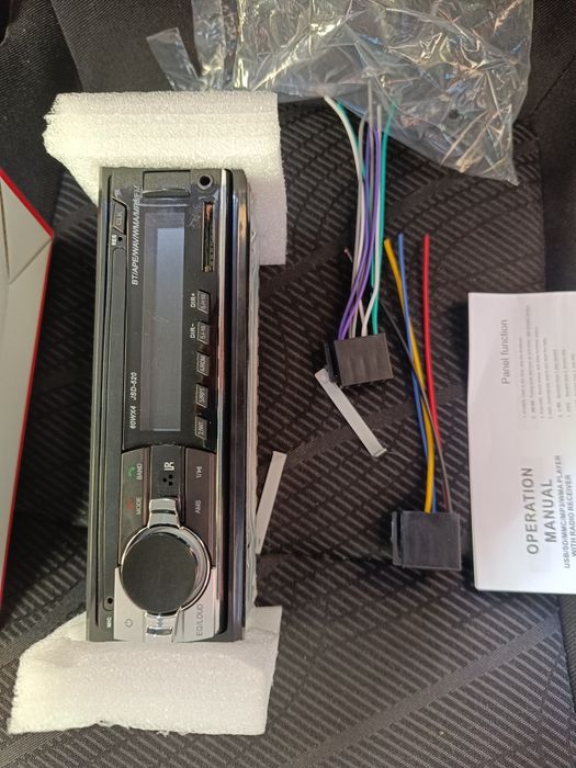 Radio MP3 player auto,  Bluetooth 5.0, 1DIN, USB,  Radio FM, suporta card
