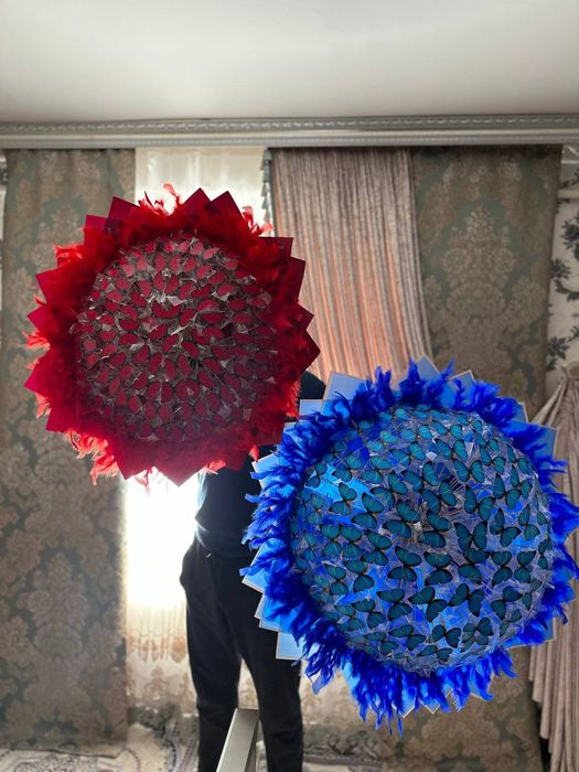 Букет бабочка из Воздушный шарики Шарлар Мандарин букет