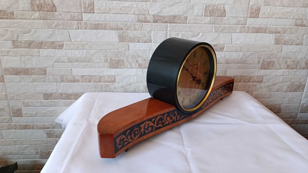 Стар руски настолен часовник - Янтар / Jantar - Made in USSR - 1970г.