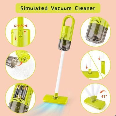 Детский набор для уборки с роботом пылесосом
Малышке будет интересно и