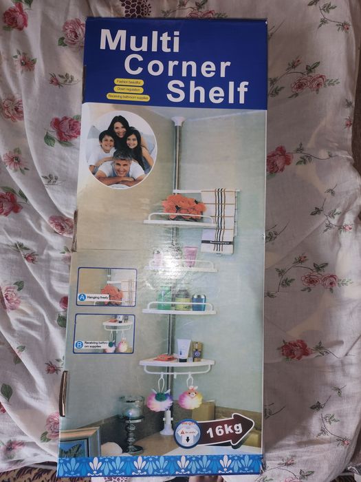 Угловая полка для ванной