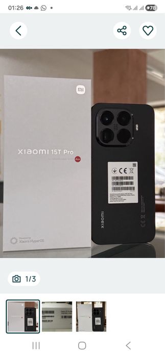 Xiaomi Pro 15 T pro 512 black desigilat, nou, zero cicluri incarcare