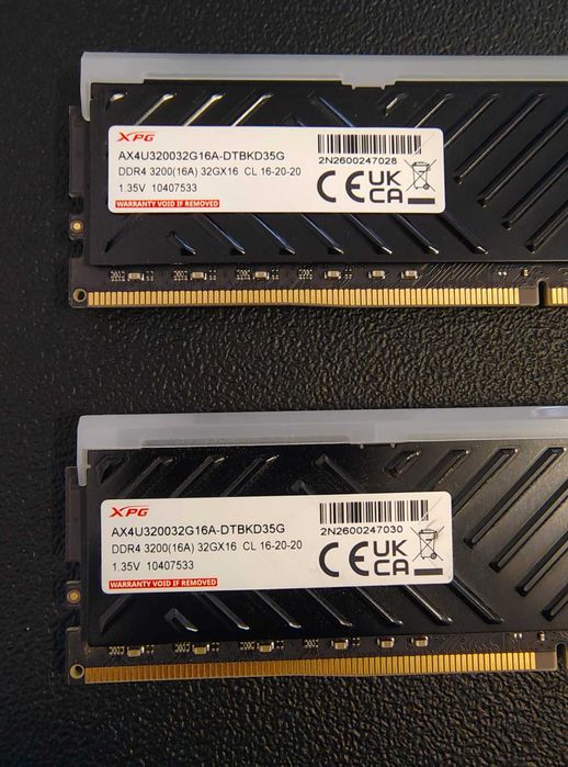 128GB / 64Gb Memorie RAM XPG DDR4 3200mhz 32Gbx2 Spectrix RGB